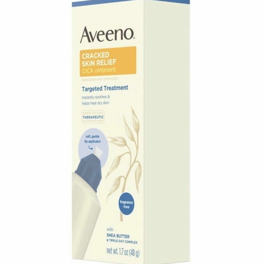 2 NEW AVEENO Cracked Skin Relief CICA Ointment w/Shea Butter and Oat 1.7oz